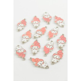 Çzgflm Çift Kulplu Mineli Bileklik ve Kolye Ucu Aparatı 1 Adet-Pembe