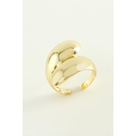 Su Damlası Metal Yüzük-Sarı