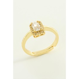 Baget Taşlı Yüzük-Sarı