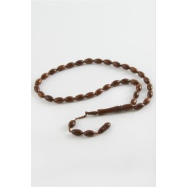 Arpa Kesim Kınalı Kuka Tesbih 6X11 mm-Kahverengi