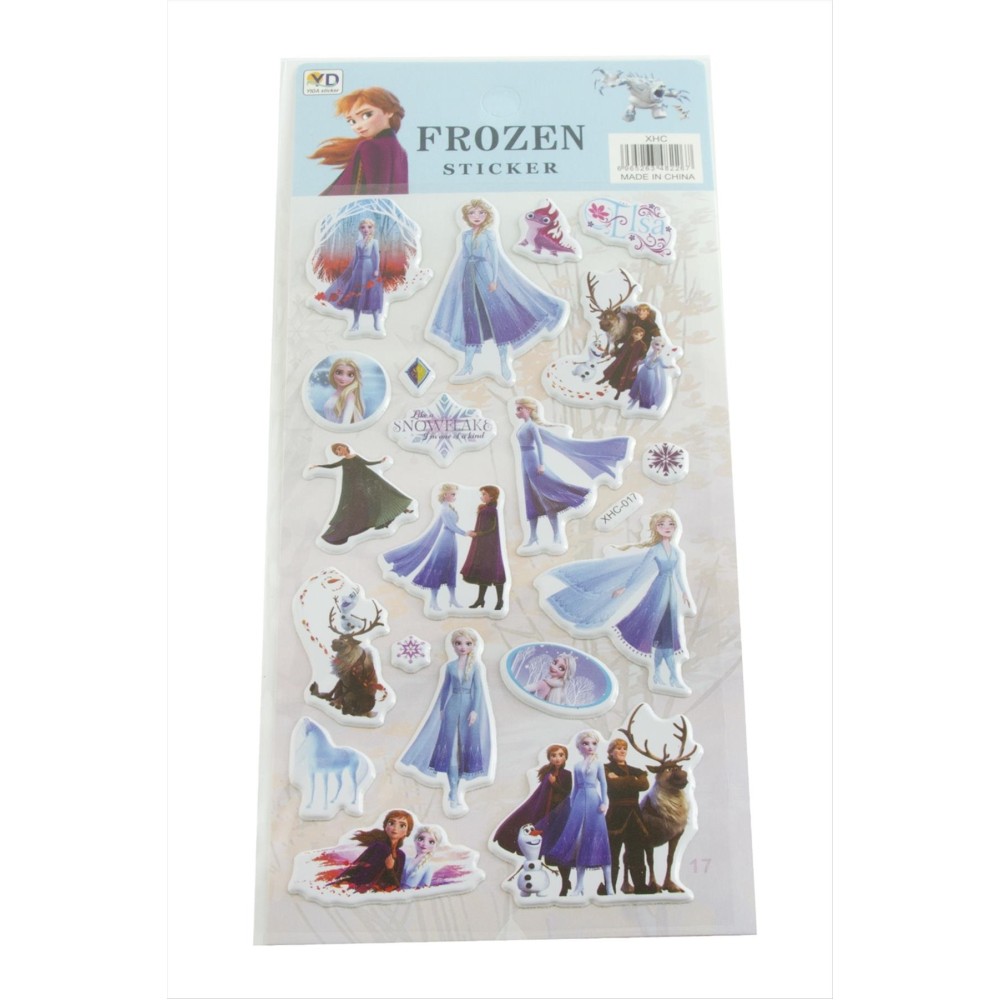 Firozen Kabartmalı Sticker-Mavi