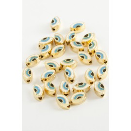 Göz Mineli Bileklik ve Kolye Ucu Aparatı 1 Adet-Mavi