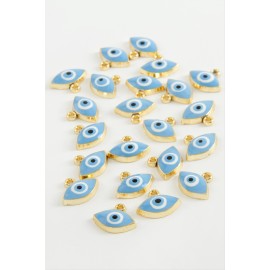 Göz Tek Kulp Mineli Bileklik ve Kolye Ucu Aparatı 1 Adet-Lacivert