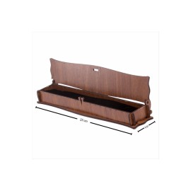 Seni Seviyorum Yazılı Ahşap Tesbih Kutusu-Kahverengi