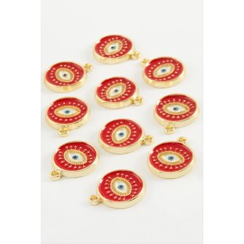 Göz Tek Kulp Mineli Bileklik ve Kolye Ucu Aparatı 1 Adet-Lila