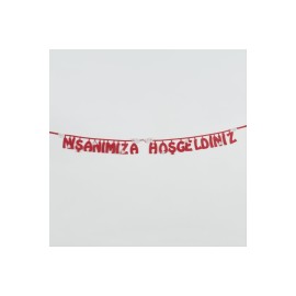 Nişanımıza Hoşgeldiniz Keçe Yazı-Mor