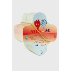 Ateş Su Kolye Kartı-Renkli