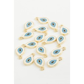 Damla Tek Kulp Mineli Bileklik ve Kolye Ucu Aparatı 1 Adet-Beyaz