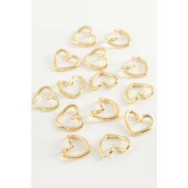 Kalp Metal Bileklik ve Kolye Ucu Aparatı 1 Adet-Sarı