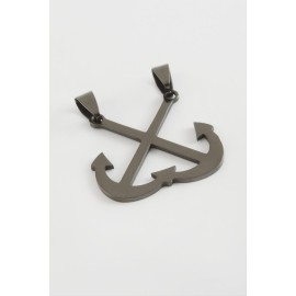 Çapa Çelik Kolye Ucu 3,5 cm-Siyah