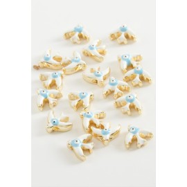 Anka Kuşu Mineli Bileklik ve Kolye Ucu Aparatı 1 Adet-Beyaz