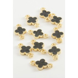 Çiçek Çift Kulplu Mineli Bileklik ve Kolye Ucu Aparatı 1 Adet-Gri