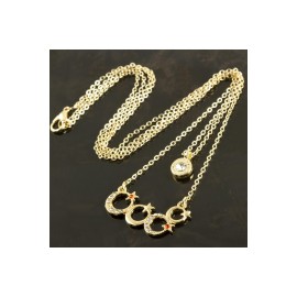 Ay Yıldız Yeni Sezon İkili Kolye-Sarı