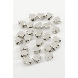 Kalp Metal Bileklik ve Kolye Ucu Aparatı 1 Adet-Gümüş Rengi