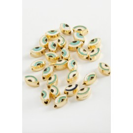 Göz Mineli Bileklik ve Kolye Ucu Aparatı 1 Adet-Turkuaz