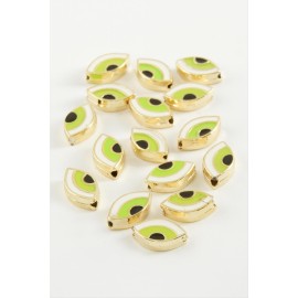 Göz Mineli Bileklik ve Kolye Ucu Aparatı 1 Adet-Su Yeşili