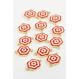 Çiçek Çift Kulplu Mineli Bileklik ve Kolye Ucu Aparatı 1 Adet-Mavi