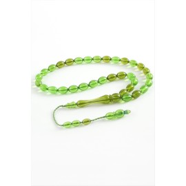 Zeytin Şekilli Plastik Tesbih 8X11 mm-Siyah