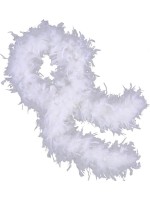 Beyaz Renk Kabarık Kalın Otriş Boa Tüy 6 cm Genişlik 180-200 cm Uzunluk