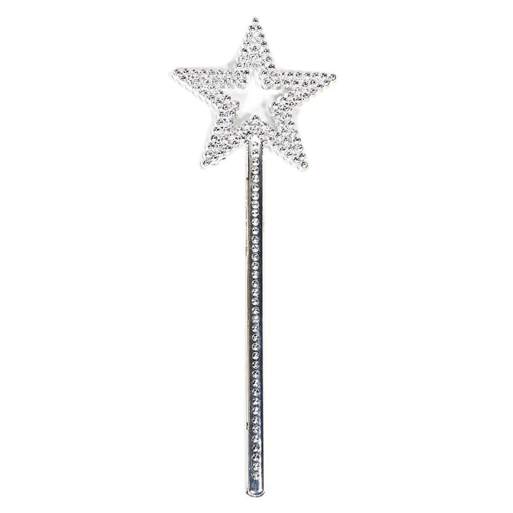 Yıldız Model Peri Asası Melek Asası Prenses Asası Metalize Gümüş Renk