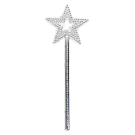 Yıldız Model Peri Asası Melek Asası Prenses Asası Metalize Gümüş Renk