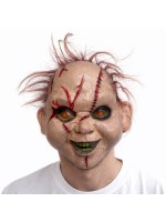 Saçlı Çaki Korku Maskesi – Gerçekçi Dikişli ve Detaylı Maske