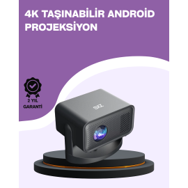 Dahili Hoparlörlü ve Uzun Ömürlü LED Lambalı Akıllı Projektör