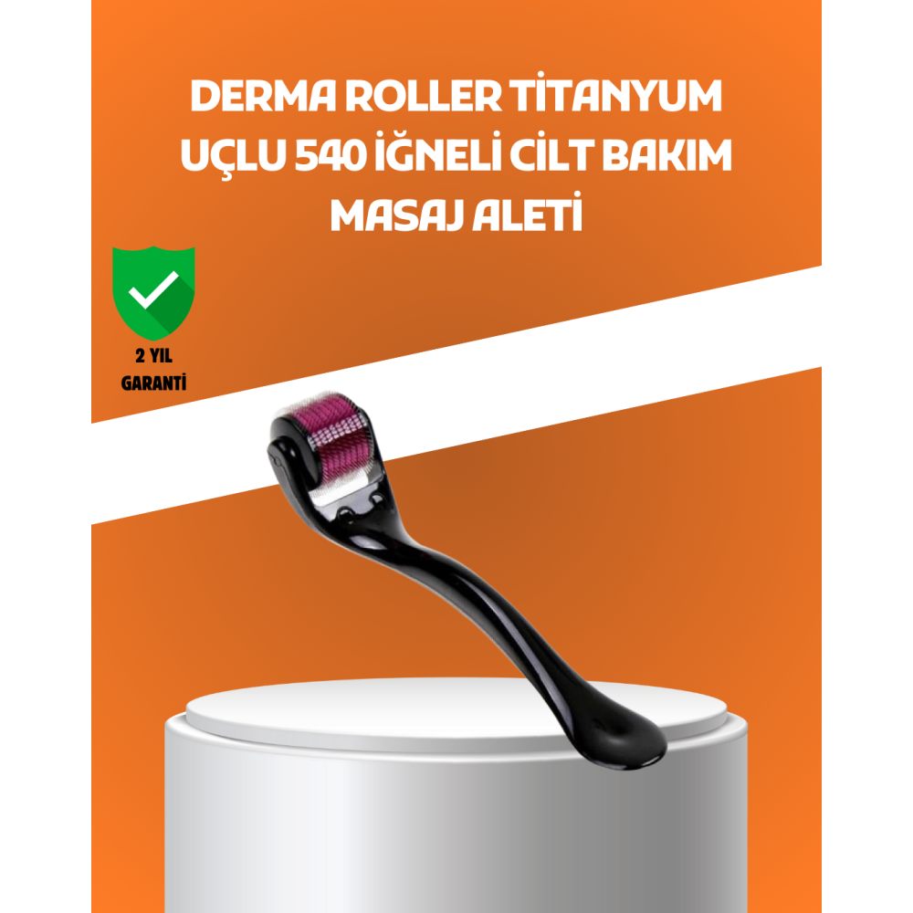 540 İğneli Titanyum Dermaroller Profesyonel Ev Tipi Cilt Yenileme Aparatı