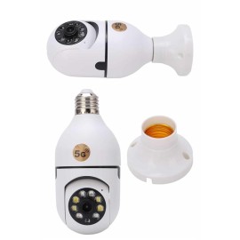 Gece Görüşlü Akıllı Dönebilen Ev Kamerası Ampül Kamera