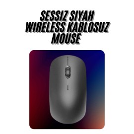 Kablosuz Bağlantı Yüksek Hassasiyetli Kablosuz Wireless Siyah Mouse