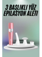 Yüz, Kaş ve Tüm Vücut Epilasyon Aleti3 Başlıklı Epilatör Tüm Cilt Tiplerine Uygun