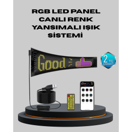5V USB Akıllı Piksel LED Panel – Mobil Uygulama Kontrollü, Renkli Işık Efektli