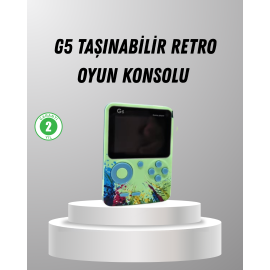 500 Oyunlu G5 Retro Mini Oyun Konsolu 3 İnç Ekran ve AV TV Desteği