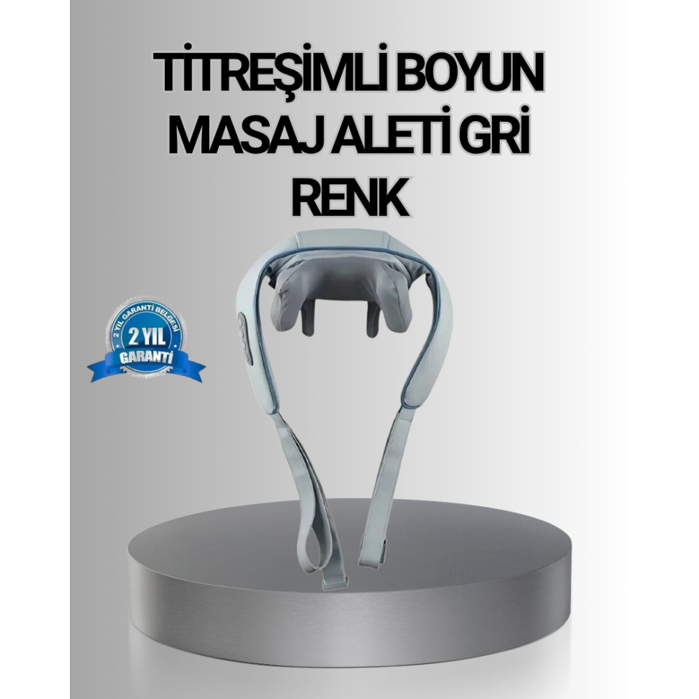 Titreşimli Boyun Masaj Cihazı Isı Terapili Şarjlı Vnb-01 Ergonomik U Tasarım