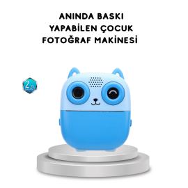 48MP Termal Baskılı Çocuk Dijital Kamera 1080P Video 2.4'' Ekran 6X Zoom