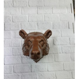 Dekoratif Ayı Duvar Heykeli Asılabilir Hediyelik 25x19 cm