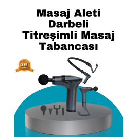 Taşınabilir 3In1 Masaj Aleti Şarjlı Titreşimli Esneme Bantlı