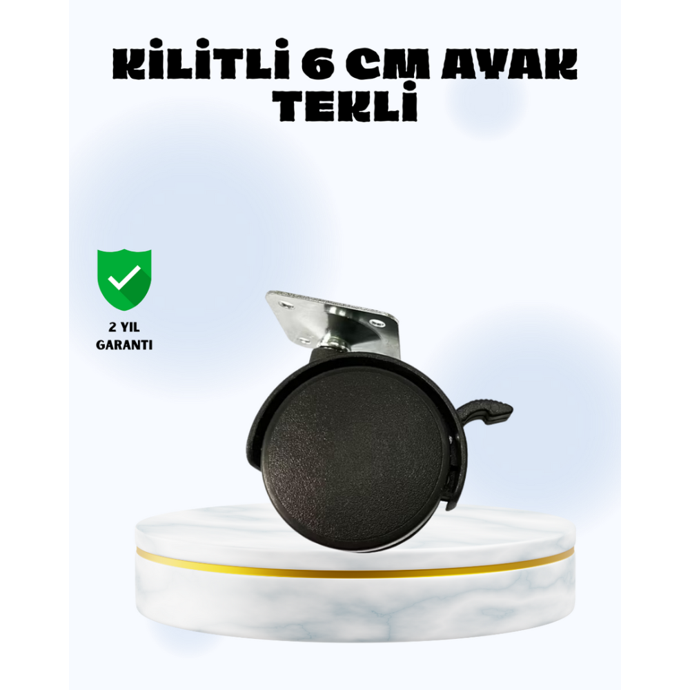 6 cm Kilitli Tekerlek Ayak Tek Adet