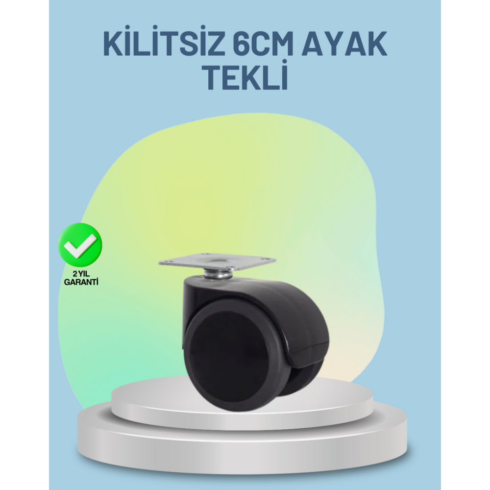 Mobilya Tekerleği 6 cm Kilitsiz Tekli Satış