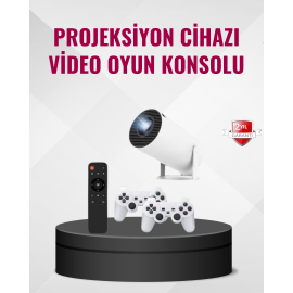 Kablosuz Mini Projeksiyon Cihazı Oyun ve Film İçin Taşınabilir Ev Sineması