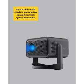 Android TV 11 İşletim Sistemli Elektrikli Odaklama Projektör