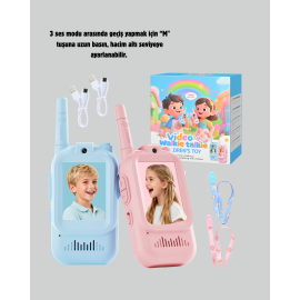 Çocuklar İçin Video Görüşmeli Walkie Talkie Uzun Mesafe İletişim