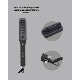 Otomatik Kapanmalı Saç Düzleştirici Tarak Elektriklenme Önleyici