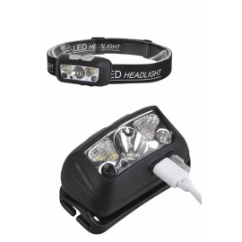 Sensörlü Şarjlı Type-c Şarj Işıklı Kafa Lambası Kamp Lambası