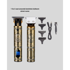 Şarjlı Kablosuz Tıraş Makinesi – 1800 mAh Batarya, Uzun Pil Ömrü, Profesyonel Sessiz Motor