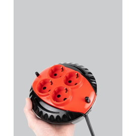 Ev ve Ofis İçin 5 Metre Kablolu 4 Priz Makarası