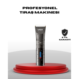 Şarjlı Tıraş Makinesi – Dijital Ekranlı, IPX7 Su Geçirmez, Titanyum Bıçaklı