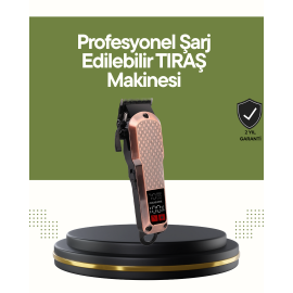 Şarjlı Saç Kesme Makinesi – 4 Kademeli Ayar, LCD Ekran ve Hızlı Şarj Desteği