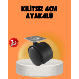 Kilitsiz 4 cm Tekerlek Ayak 4’lü Set Sessiz ve Dayanıklı