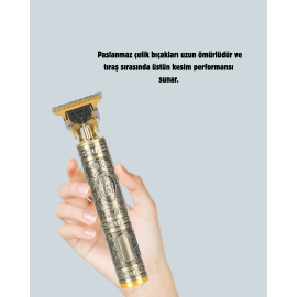 Şarjlı Titanyum Bıçaklı Saç Kesme Makinesi